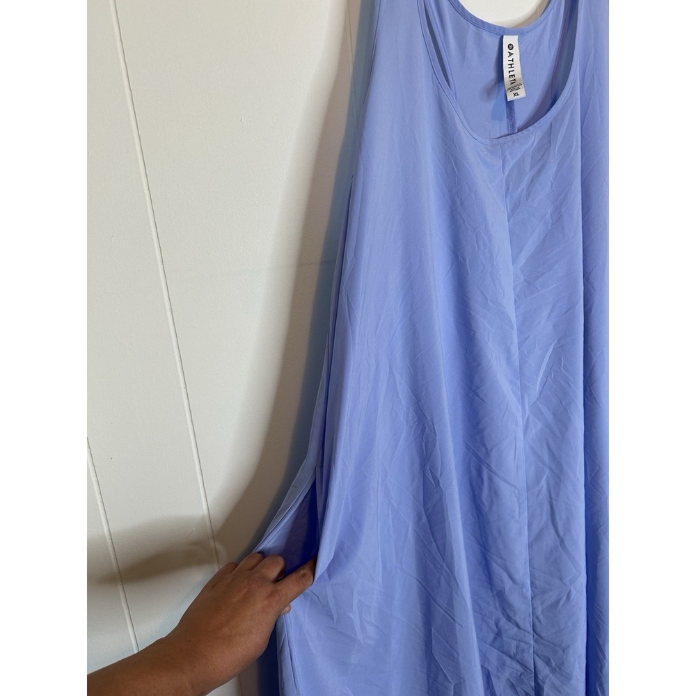 Athleta Women's XL Sleeveless High Low Maxi Dress Purple Pockets 150 - Picture 6 of 6